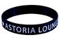 Thick Customized Silicone Bracelets With Logo Embossed , Silicone Rubber Bands