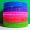 Translucent Silicone Rubber Band Bracelet , Bulk Personalized Sports Silicone Bracelets